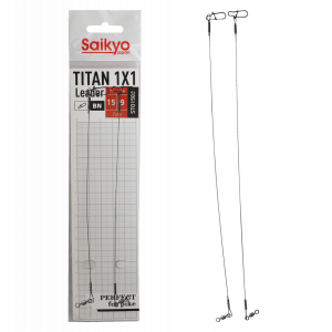 Поводок Saikyo Titan 1x1 STO1509, 9кг/15см, 2шт