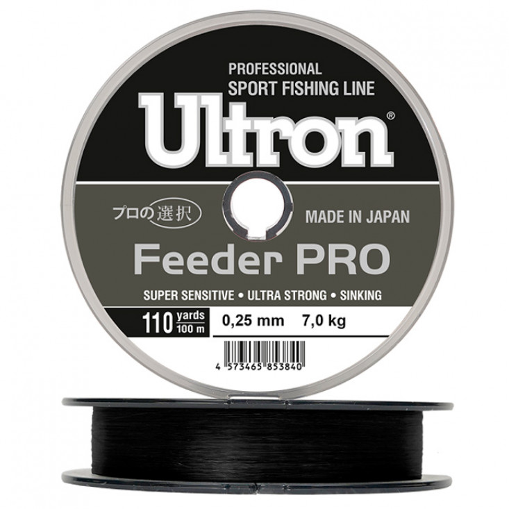 ULTRON Feeder PRO, 100 м, чёрная (0,18 мм, 4 кг)